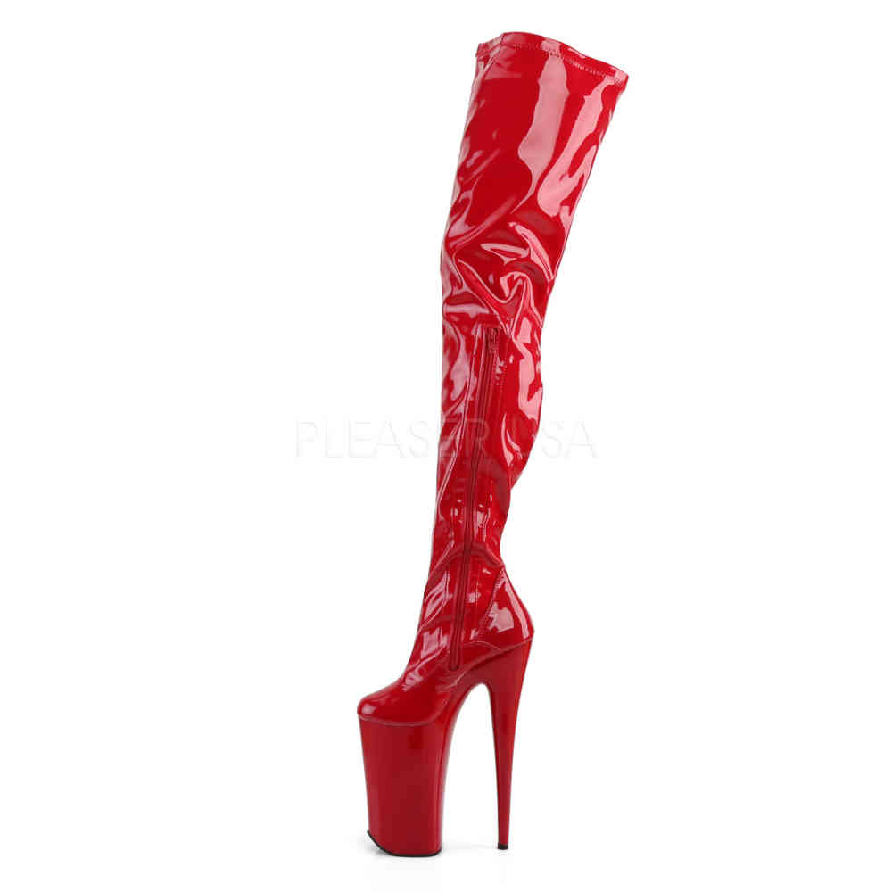 Pleaser - BEYOND4000 Platform Overknee Boots - Pole dance shoes - Red Product image